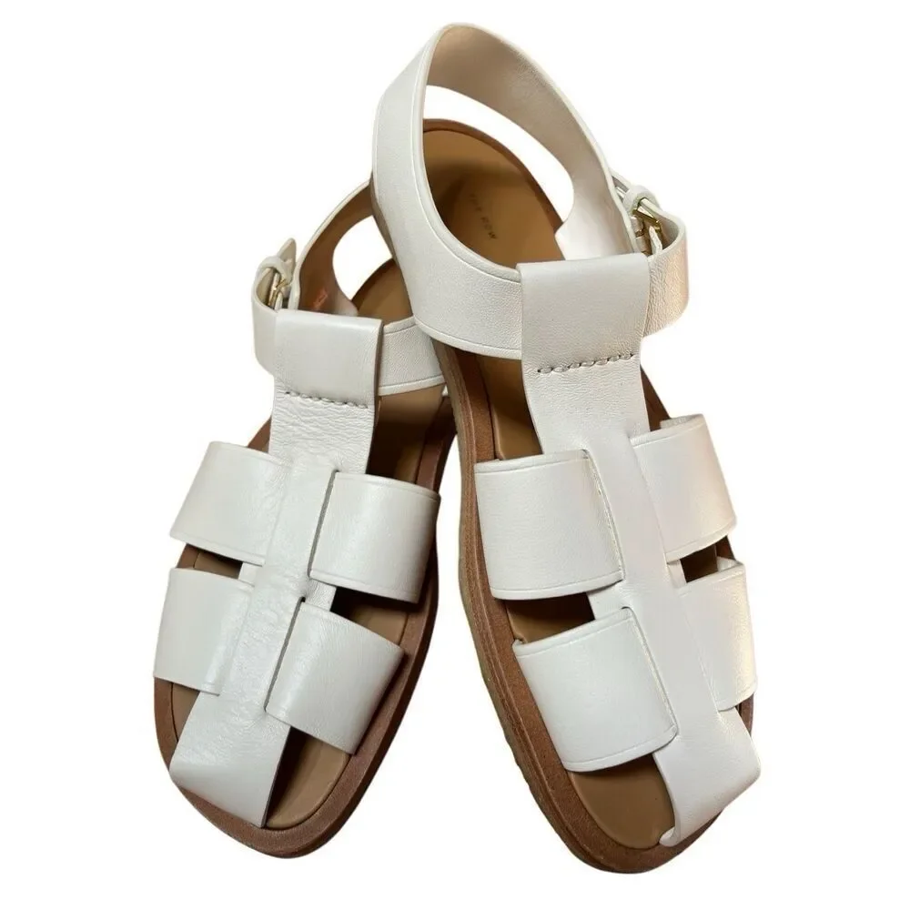 The Row Women's Fisherman Woven Leather Sandals White EU 41 US 11 - Picture 13 of 13